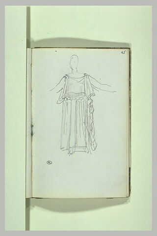Figure portant une tunique : étude d'après l'antique, image 2/2