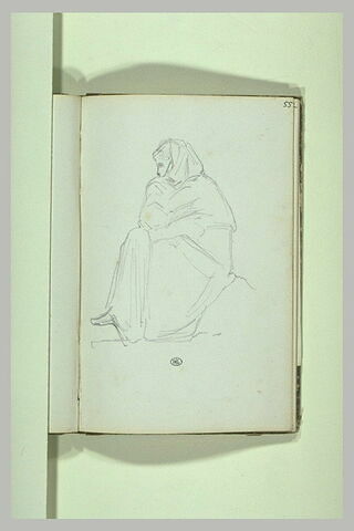 Femme drapée, assise : étude d'après l'antique, image 2/2