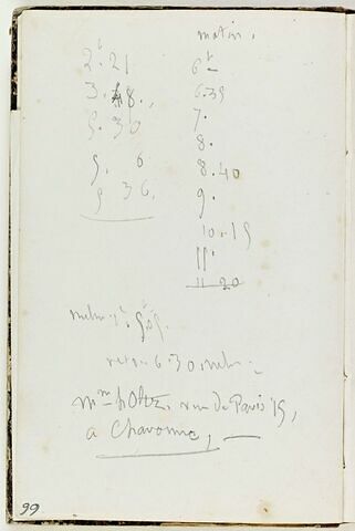 Note manuscrite, image 1/2