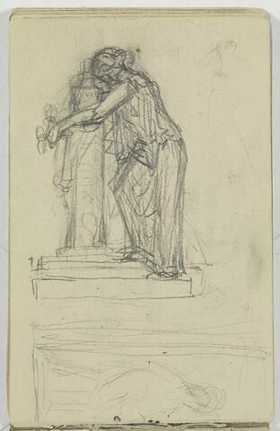 Etude d'une statue ; composition, image 4/4