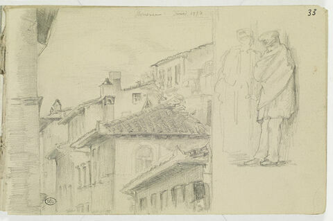 Maison à Florence ; deux figures, image 1/2