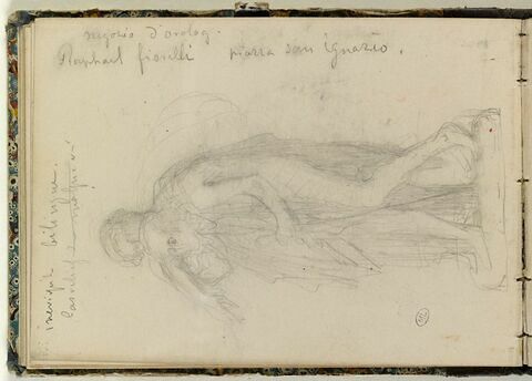 Notes manuscrites ; femme guidant un homme, image 1/2