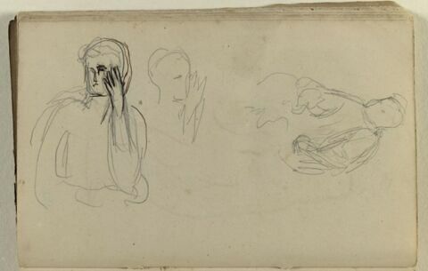 Trois croquis de personnages, image 1/1