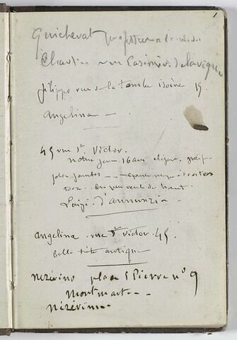 Notes manuscrites (adresses), image 1/1