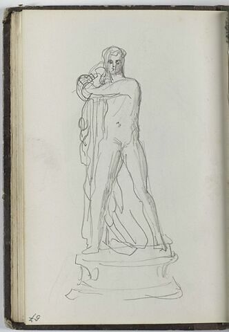 Homme nu : étude d'après une sculpture, image 1/1