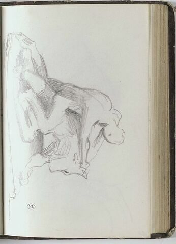 Homme luttant contre un boeuf : étude d'après une sculpture, image 1/1