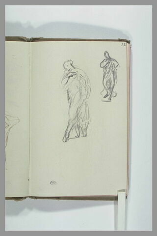 Croquis de figures drapées, image 2/2