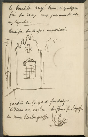 Détails d'architecture mauresque, croquis de plantes grasses, image 1/1