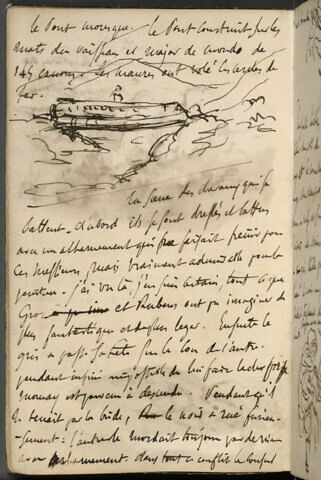 Croquis d'un pont mauresque et notes manuscrites, image 1/1