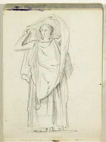 Figure, tenant un pan de son drapé au-dessus de sa tête, image 1/1