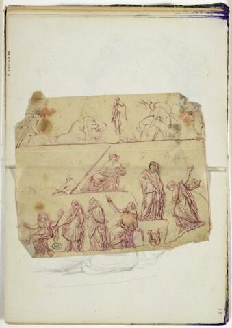 Divers croquis de figures d'après l'antique, image 1/1