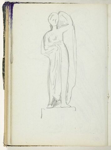 Croquis d'une figure drapée debout, image 1/1