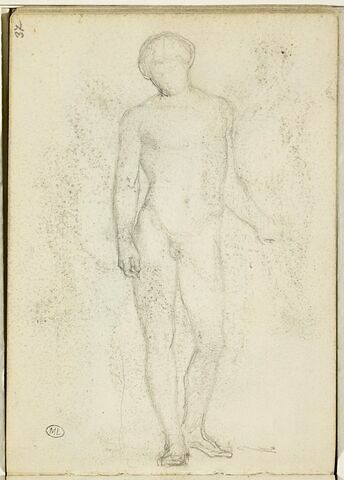 Etude d'un homme nu, vu de face, image 1/1