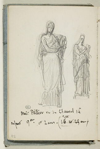 Deux esquisses de sculptures antiques, image 1/2