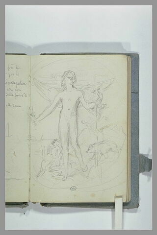 Médaillon, avec une figure ailée, image 2/2