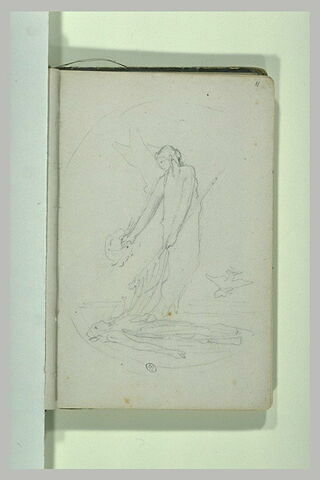 Figure allégorique au-dessus du corps d'un personnage étendu, image 2/2