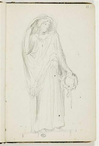 Figure drapée tenant une couronne, image 1/2