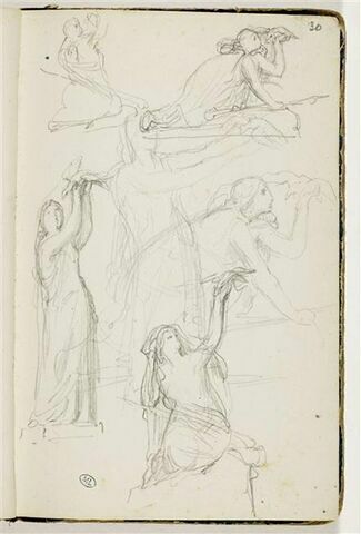Plusieurs études de femme tenant une colombe, image 1/2