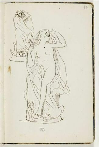 Deux études de femme drapée, image 1/2