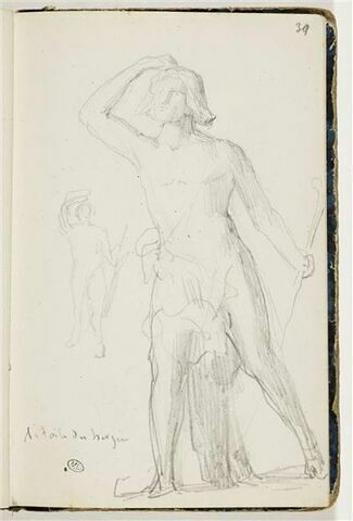 Deux jeunes hommes, à moitié nus, image 1/2