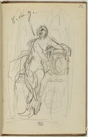 Croquis de personnage assis, image 1/1