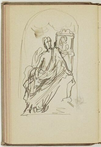 Croquis d'une figure assise, image 1/1