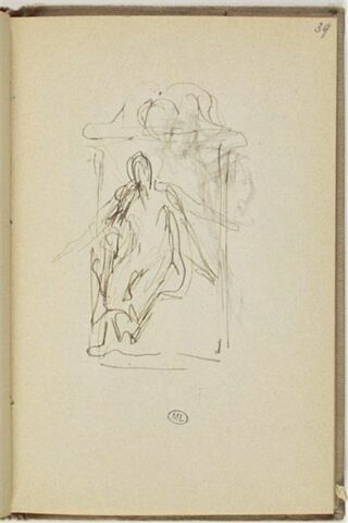 Croquis d'une figure assise, image 1/1