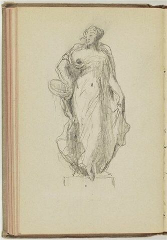 Croquis d'une femme drapée, image 1/1