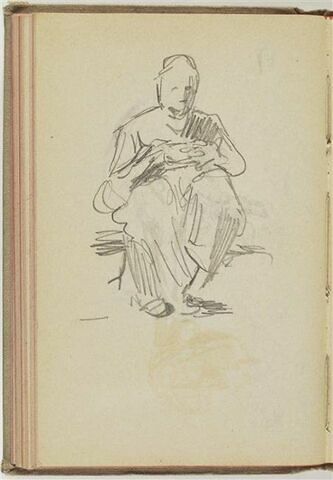 Croquis d'un personnage assis, image 1/1