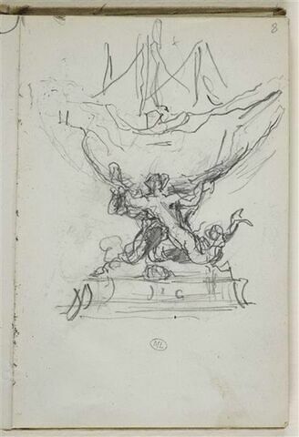Projet de sculpture avec une sirène portant une nef, image 1/2