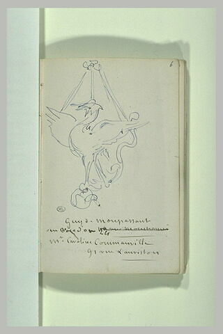 Oiseau décoratif et note manuscrite, image 2/2