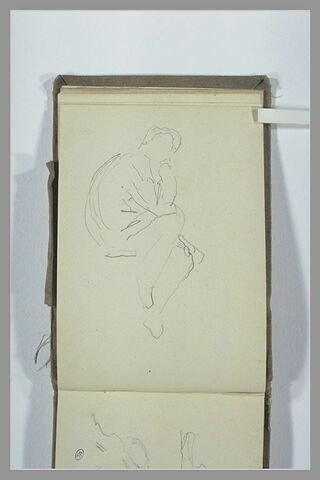 Figure assise, le menton posé sur la main, image 2/2