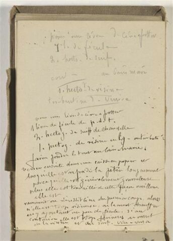 Notes manuscrites, image 1/2