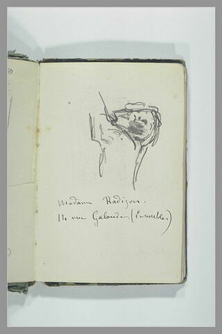Lion (?) ; note manuscrite, image 2/2