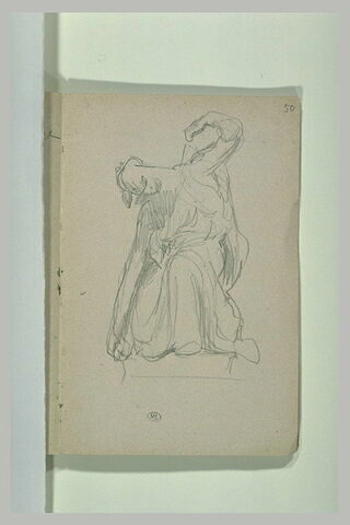 Figure assise, le bras gauche relevé, image 2/2