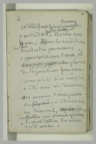 Annotations manuscrites : discours prononcé en l'honneur de Baudry, image 2/2