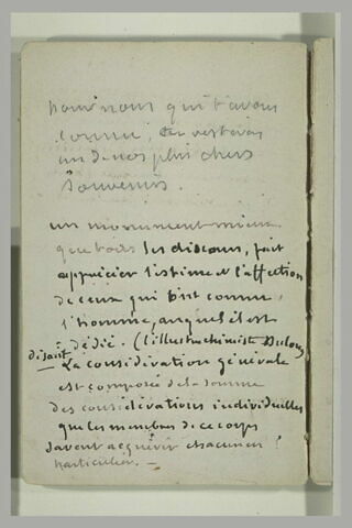 Annotations manuscrites : discours prononcé en l'honneur de Baudry, image 2/2