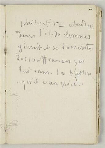 Annotations manuscrites, et socle d'un groupe sculpté, image 1/2