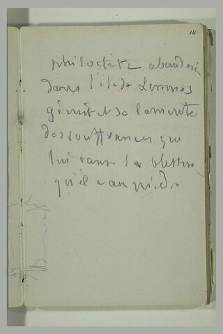 Annotations manuscrites, et socle d'un groupe sculpté, image 2/2