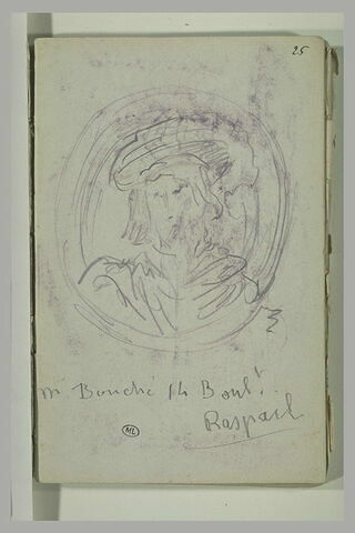 Buste de personnage dans un médaillon, image 2/2