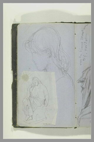 Portrait de jeune fille, en buste, de profil, image 1/1