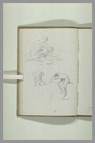 Figure assise à terre ; figure penchée ; figure assise, le buste penché, image 1/1