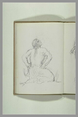 Figure agenouillée, de dos, image 1/1