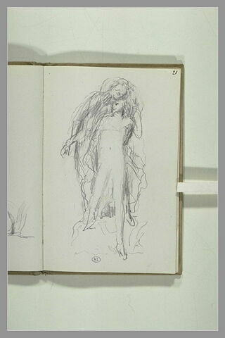 Figure assise derrière une figure debout, image 1/1