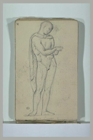 Un homme nu, debout, une cape sur les épaules, d'après l'antique, image 1/1