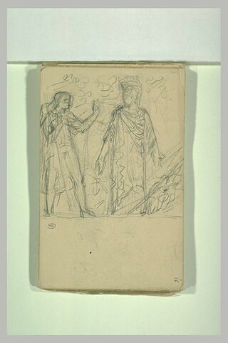 Deux figures dans un paysage, d'après l'antique, image 1/1