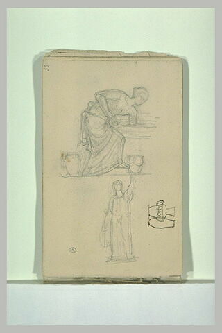 Femme puisant de l'eau ; figure debout ; vase, image 1/1