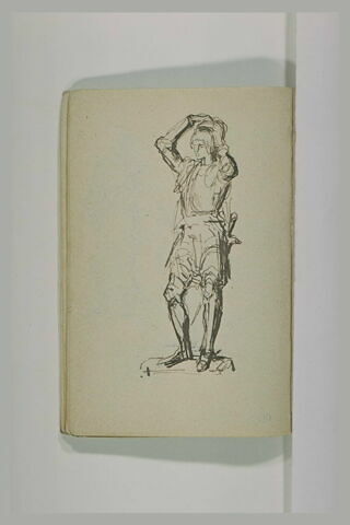 Guerrier, mains sur son casque, image 1/1