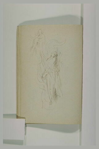 Croquis de deux figures enlacées ; figure, mains jointes, image 1/1