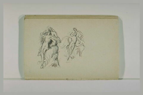 Deux croquis de deux figures enlacées, image 1/1
